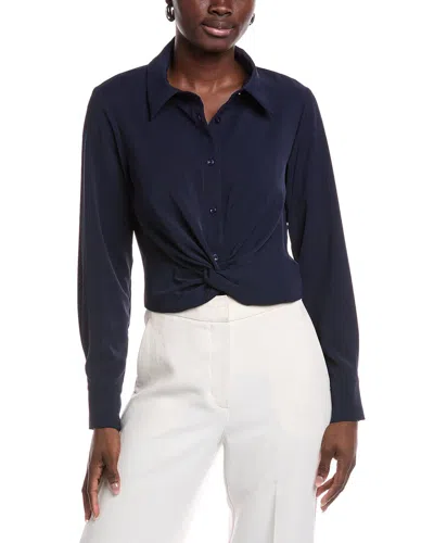 Gracia Twisted Front Top In Blue