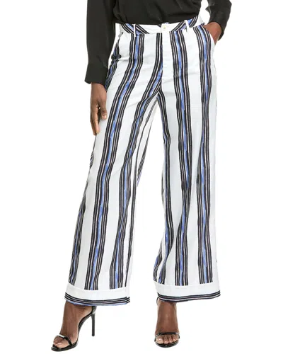 Gracia Wide Leg Pajama Pant In Blue