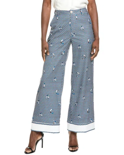 Gracia Wide Leg Pant In Blue
