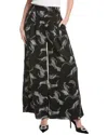 Gracia Wide Leg Printed Pant In Black