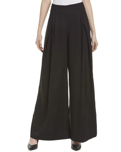 Gracia Wide Leg Solid Palazzo Flowy Pants In Black