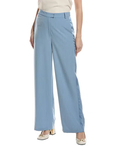 Gracia Wide Leg Suit Pant In Blue