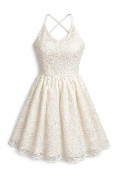 Gracia Women's Backless Dress In Off White