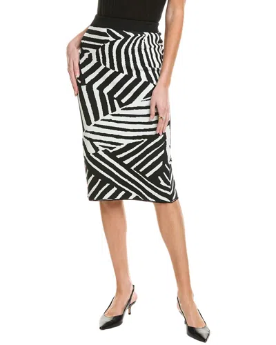 Gracia Zebra Knit Skirt In White