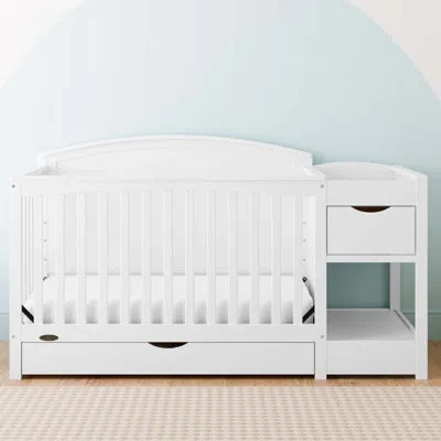 Graco Bellwood 5-in-1 Convertible Crib And Changer In White