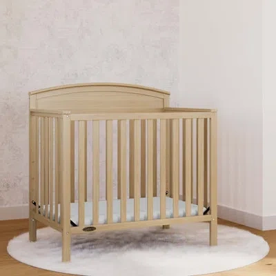 Graco Benton 4-in-1 Convertible Mini Crib With Mattress In Driftwood