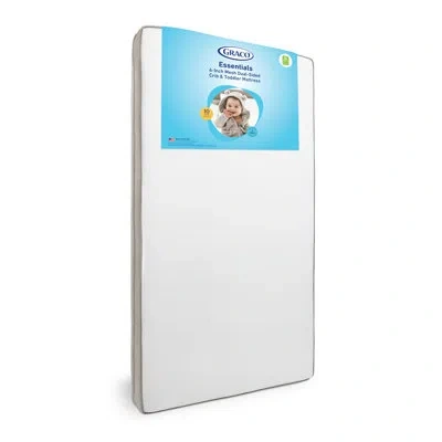 Graco Essentials 6-inch Mesh Dual-sided Baby Crib & Toddler Bed Mattress In White