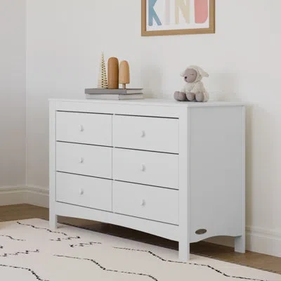 Graco Noah 6 Drawer Double Dresser In White