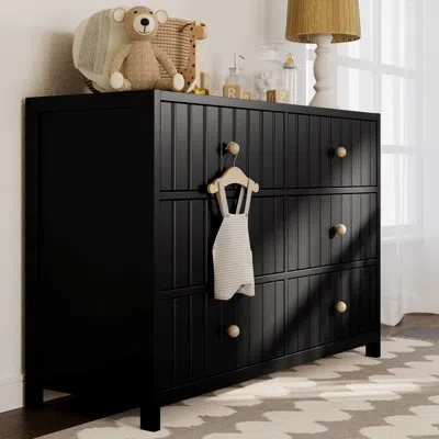 Graco Teddi 6 Drawer Double Dresser In Black