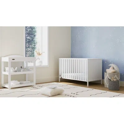 Graco Theo Crib And Customizable Changing Table 2-piece Nursery Furniture Set In White