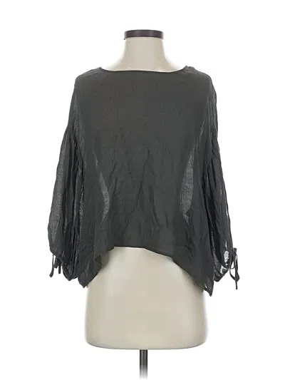 Pre-owned Grade & Gather 3/4 Sleeve Blouse In Gray