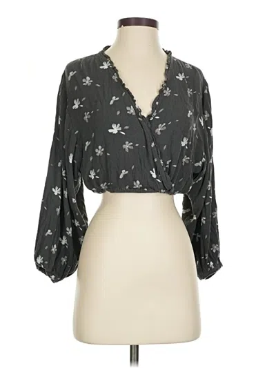 Pre-owned Grade & Gather 3/4 Sleeve Blouse In Gray