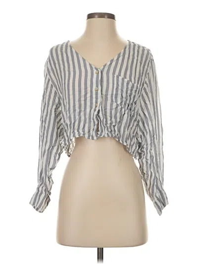 Pre-owned Grade & Gather 3/4 Sleeve Blouse In Gray