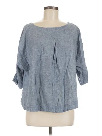 Pre-owned Grade & Gather 3/4 Sleeve Blouse In Gray