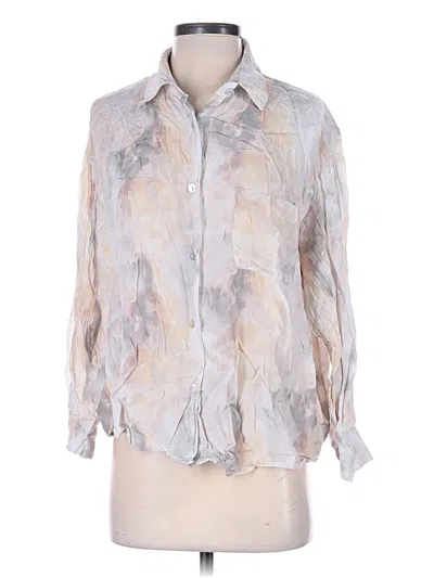 Pre-owned Grade & Gather 3/4 Sleeve Blouse In Silver