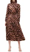 Grade & Gather Allana Midi Dress In Quartz In Brown
