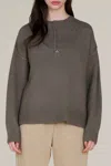 Grade & Gather Button Down Pullover Sweater In Olive In Green