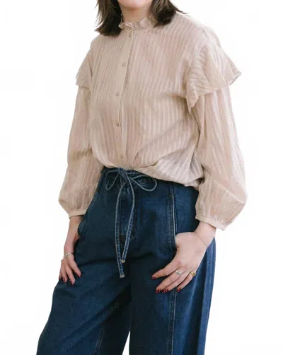 Grade & Gather Cadence Top In Cream In Neutral