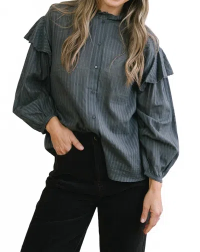 Grade & Gather Cadence Top In Spruce In Gray