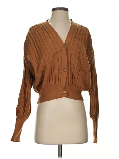 Pre-owned Grade & Gather Cardigan Sweater In Brown
