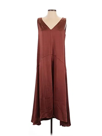 Pre-owned Grade & Gather Casual Dress In Brown