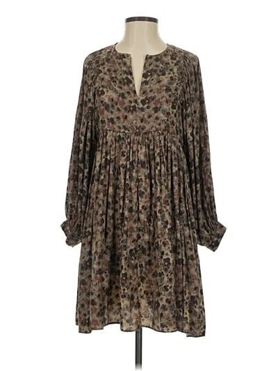 Pre-owned Grade & Gather Casual Dress In Brown
