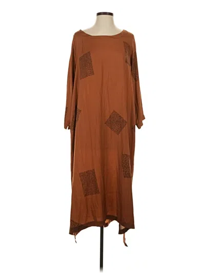Pre-owned Grade & Gather Casual Dress In Brown