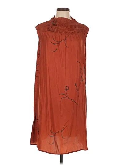 Pre-owned Grade & Gather Casual Dress In Brown
