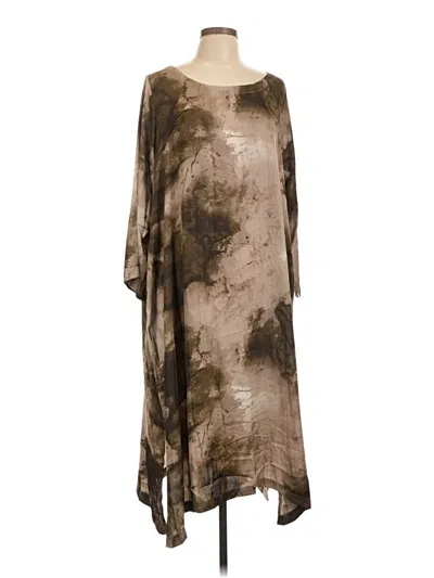 Pre-owned Grade & Gather Casual Dress In Brown