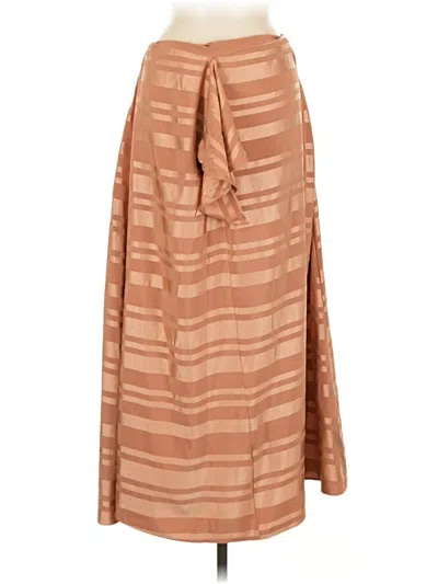 Pre-owned Grade & Gather Casual Skirt In Brown