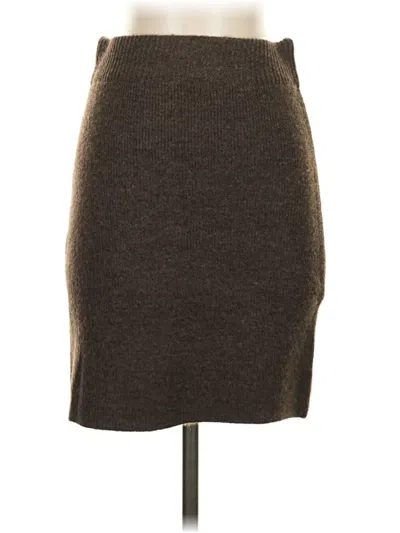 Grade & Gather Casual Skirt In Brown
