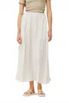 Grade & Gather Crinkle Fabric Midi Skirt In White In White