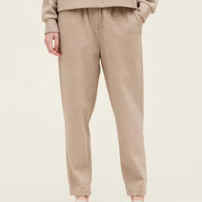 Grade & Gather Felt Pants In Beige