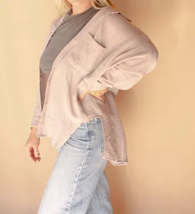 Grade & Gather Ginny Shirt In Beige