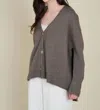 Grade & Gather Highs & Lows Cardigan In Field Grey