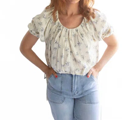 Grade & Gather In The Garden Floral Top In White