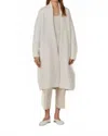 Grade & Gather Long Shawl Collar Cardigan In Ivory In White