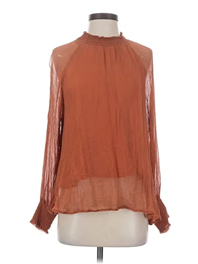 Pre-owned Grade & Gather Long Sleeve Blouse In Brown
