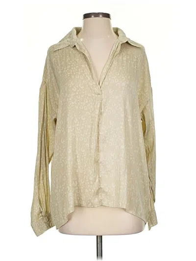 Pre-owned Grade & Gather Long Sleeve Blouse In Gold