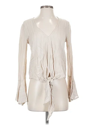 Pre-owned Grade & Gather Long Sleeve Blouse In Ivory