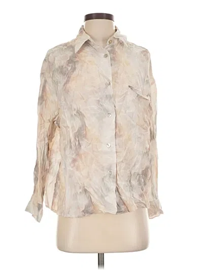 Pre-owned Grade & Gather Long Sleeve Blouse In Ivory