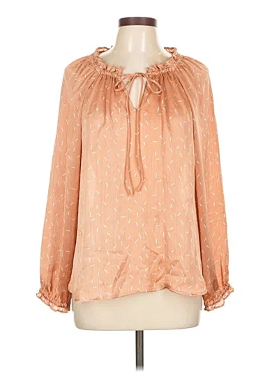 Pre-owned Grade & Gather Long Sleeve Blouse In Orange