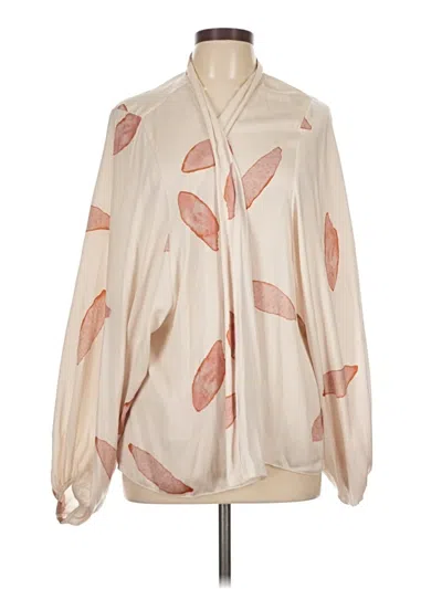 Grade & Gather Long Sleeve Blouse In Neutral