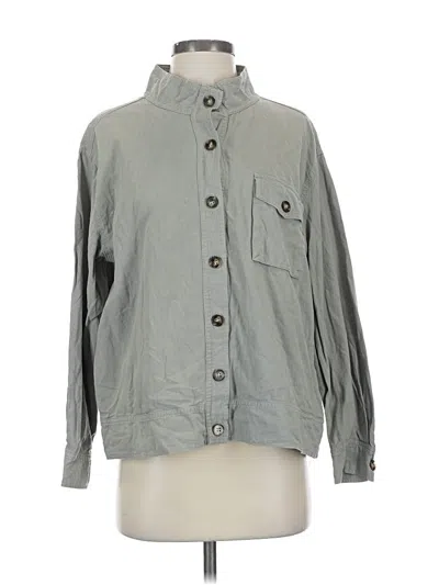 Pre-owned Grade & Gather Long Sleeve Button Down Shirt In Gray