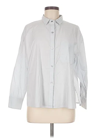 Pre-owned Grade & Gather Long Sleeve Button Down Shirt In Silver