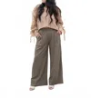 Grade & Gather Louisa Wide Leg Pant In Tapenade In Gray