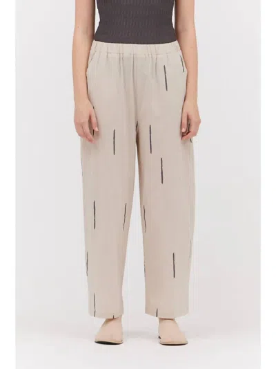 Grade & Gather Matchstick Print Pant In Stucco In Multi