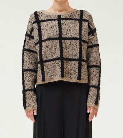 Grade & Gather Off The Grid Cropped Sweater In Twig