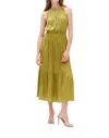 Grade & Gather You Forever Halter Maxi Dress In Olive In Green