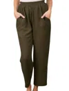 Grade & Gather Pull-on Summer Pants In Dry Thyme In Green